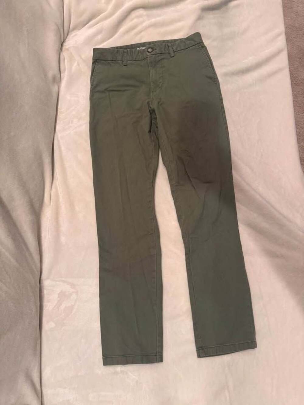 Old Navy Slim Built-In Flex Olive Green Chinos men’s 28x30